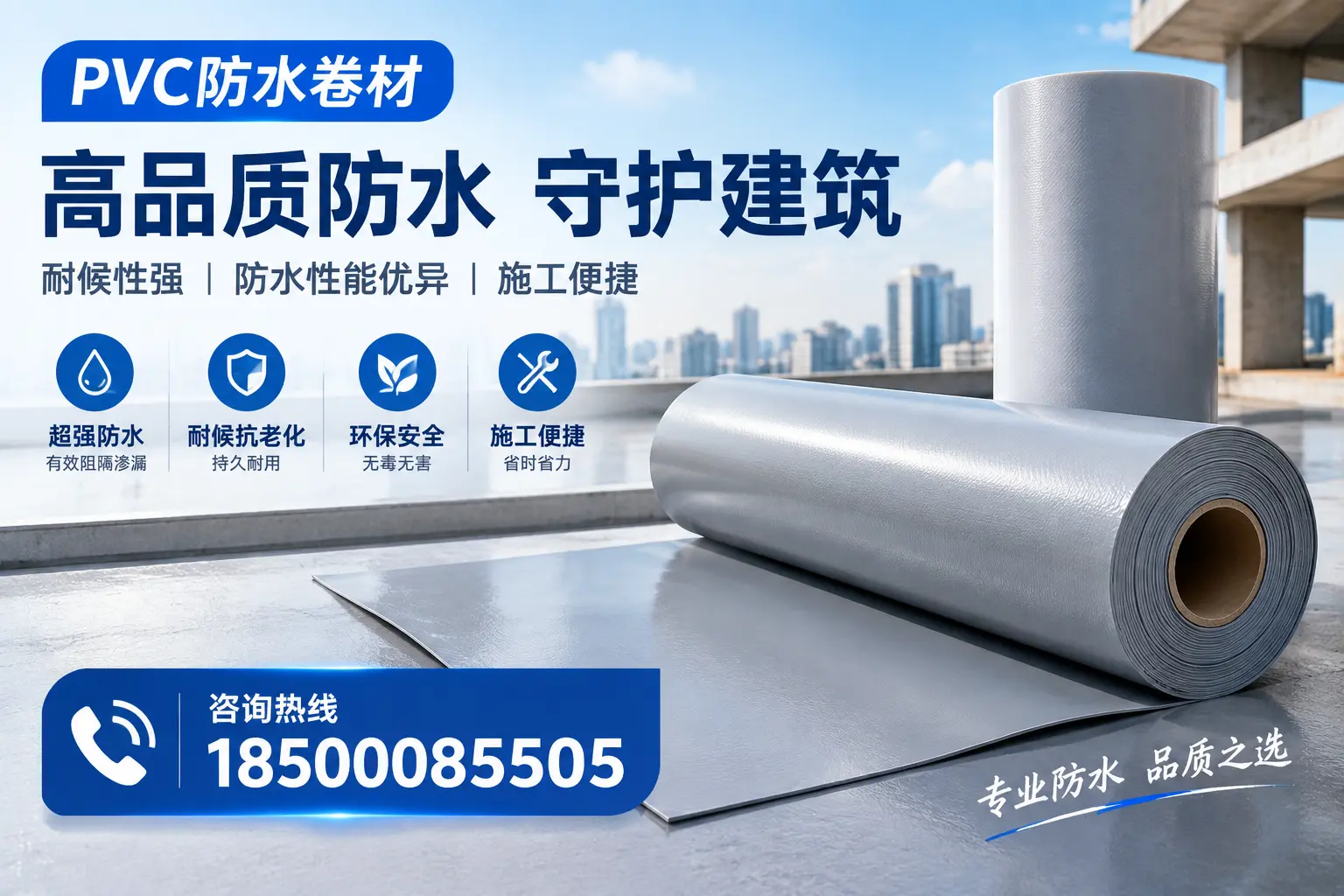 PVC防水卷材的防水效果评测，适合庆阳的科学依据